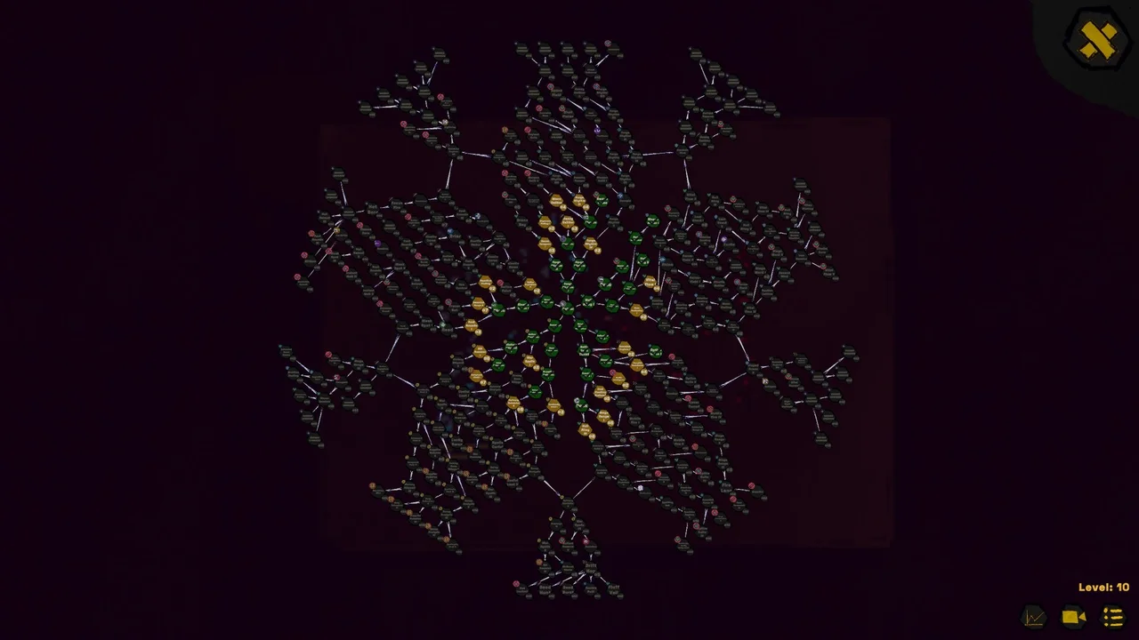 Incremental RTS branching upgrade tree shown at Level 10